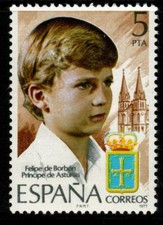 SPAIN SG2497 1977 FELIPE DE BORBON, PRINCE OF ASTURIAS MNH