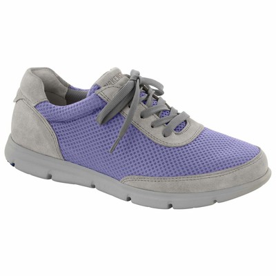 Birkenstock Oswego Canvas/Suede Slip-On Sneaker **REGULAR/WIDE WIDTH**- Blue Midnight | Cleary's 