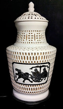 Vintage Blanc de Chine Pierced Reticulated La...