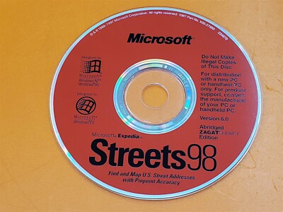       Vintage Microsoft Streets 98 Disc Only 