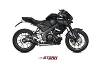 Storm GP Auspuff Komplettanlage Schwarz Passend FüR Yamaha MT-125 2020-2024