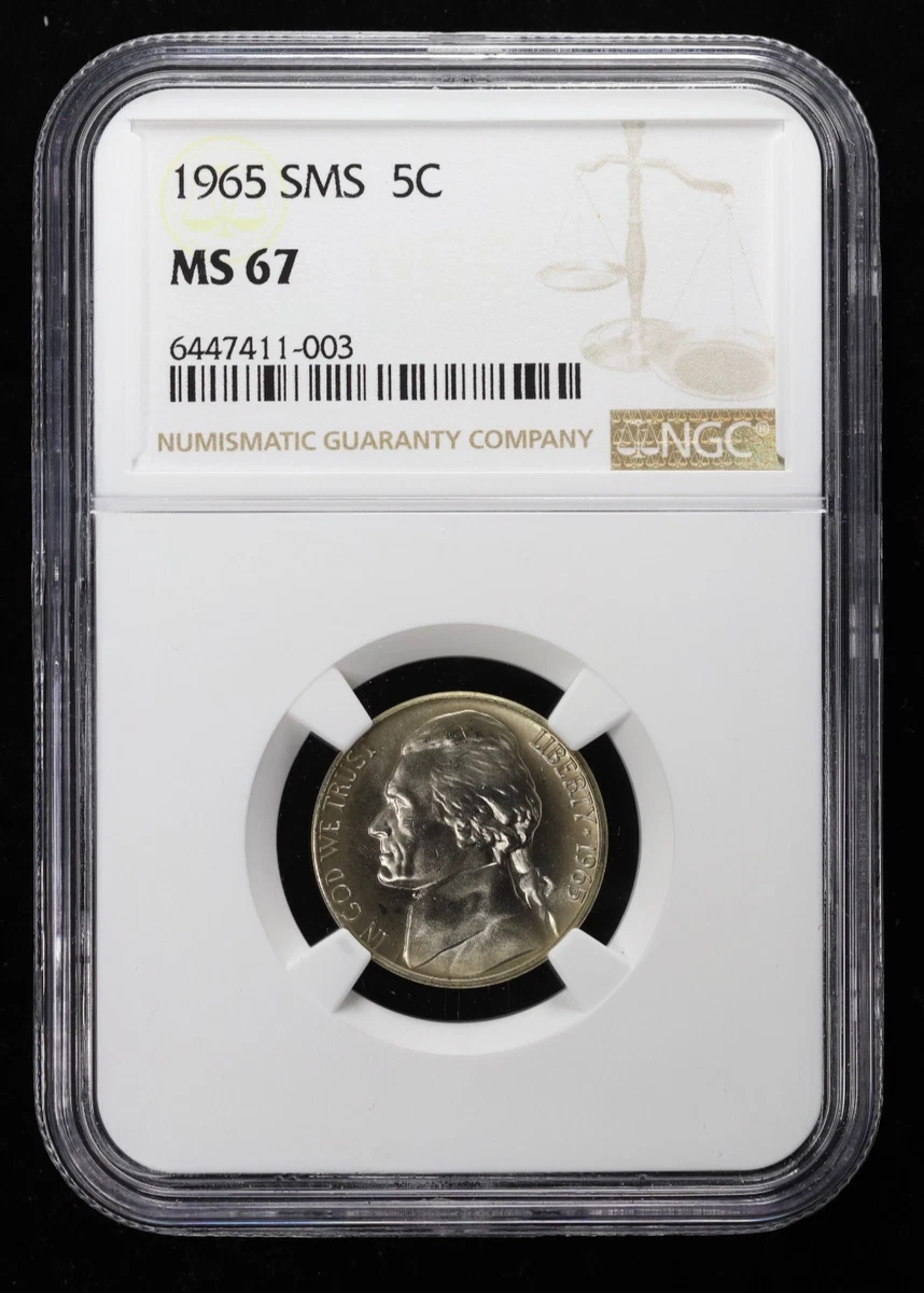 MS 67 Graded 1965 US Jefferson Nickels (1938-Now) for sale | eBay