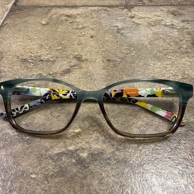 Vera Bradley Grace Rio RIO Eyeglasses Frames Green‎ Brown Ombre 53-15-135 22195 Vera Bradley GRACE RIO Eyeglasses Frame Only Green Brown  main image 3