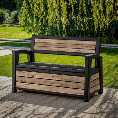 Keter Signature Collection 60 Gal. Resin Deck Box Storage Bench