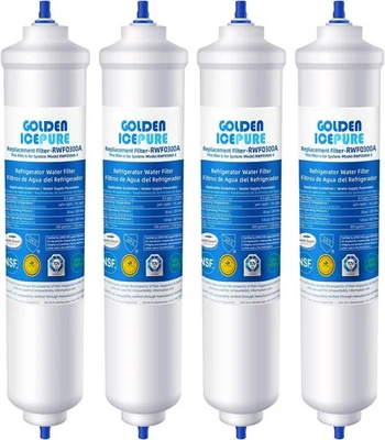 GOLDEN ICEPURE 4 Wasserfilterersatz für Samsung DA29-10105J, DA29-10105J HAFEX/EXP, DA99-02131B