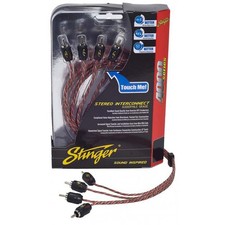 STINGER SI4220 2-CHANNEL DIRECTIONAL TWISTED PAIR RCA INTERCONNECT CABLE 20 FT.
