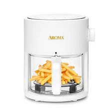AROMA® Glass Air Fryer and Countertop Convection Oven with Powerful 360Crispy™