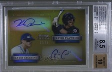 2012 Bowman Sterling Gold Refractor /50 Kevin Plawecki Gavin Cecchini Auto 0t3