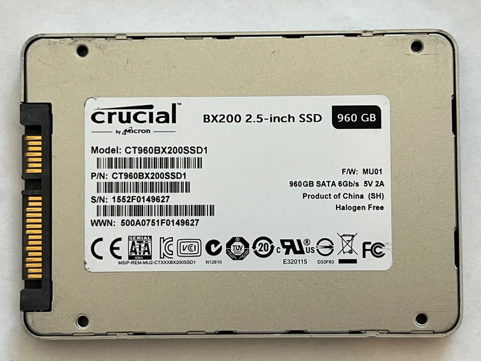 CRUCIAL BX200 960GB SATA 6GB/s SSD CT960BX200SSD1 - Image 2 of 4
