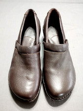 BORN CONCEPT Chocolate Brown Nursing Slip On Preppy Clog Mules Shoes Women 10/42