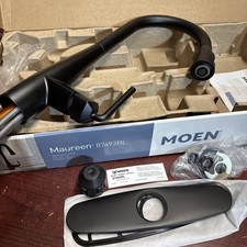 Moen Maureen 87493BL Kitchen Faucet Pull Down Sprayer Matte Black - New