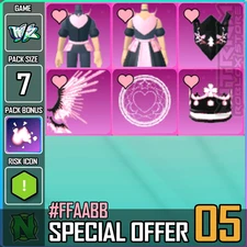 Roblox World Zero WZ - 6 PACK - #FFAABB SPECIAL DEAL 05 + FREE FABULOUS AURA