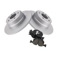 Rear Side Solid Ceramic Coated Kit Replacement Disc Set Brake Rotors and Pads