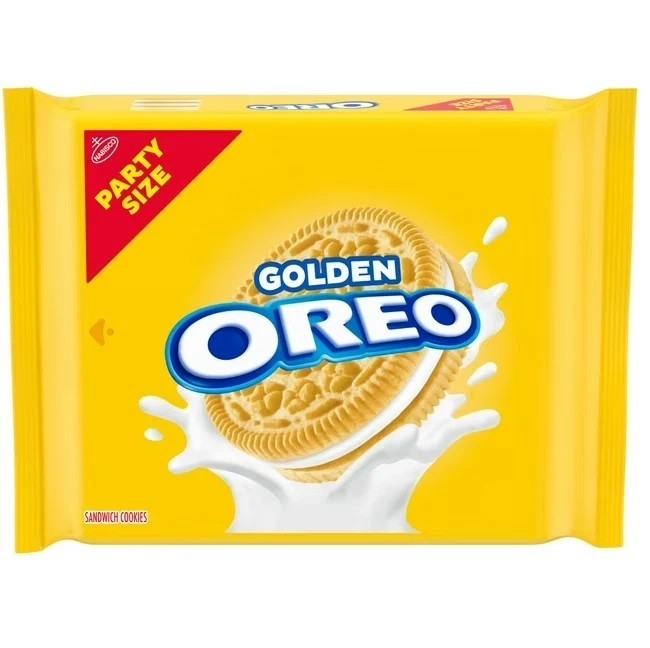 OREO Golden Sandwich Cookies, Party Size, 24.16 oz