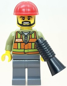 LEGO &reg; train train city railway workers railway employee set 60052 cargo train trn235a