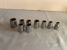 LOT of 9 VLCHEK & WESTWARD Sockets - Various Sizes #F12