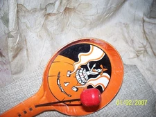 VINTAGE HALLOWEEN NOISE MAKER-T.COHN CO.- SEXY DECO WITCH & JOL- GREAT GRAPHICS