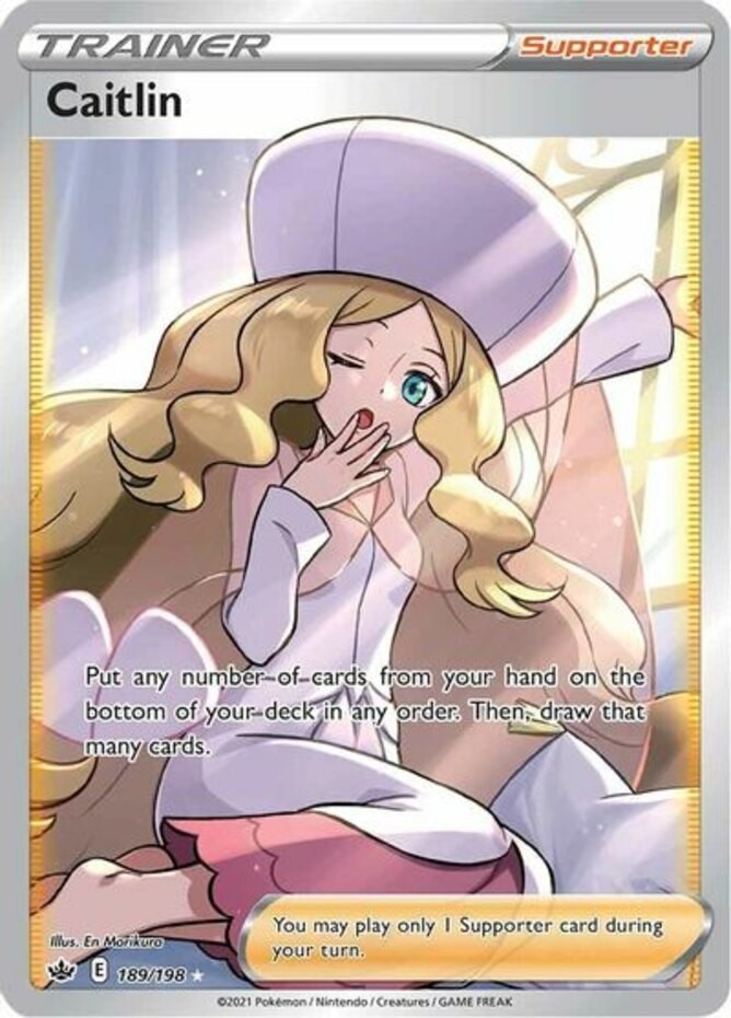 NM-Mint Caitlin - 189/198 - Full Art Ultra Rare Pokemon Chilling Reign