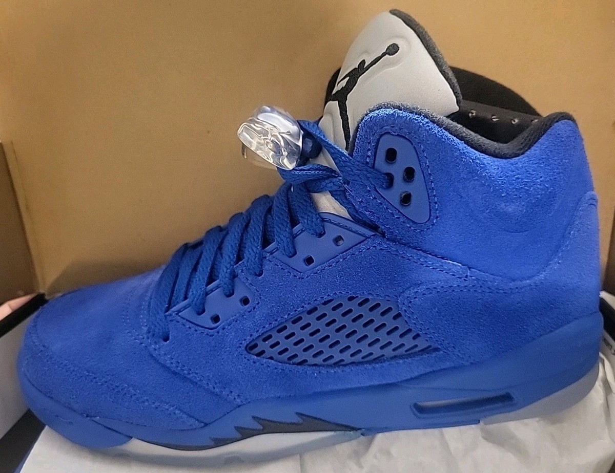 new blue suede jordans