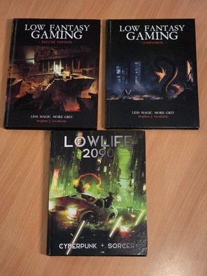 Low Fantasy Gaming Deluxe + Companion + Lowlife 2090 RPG Bundle Hardcover EN