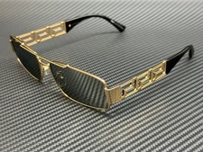 VERSACE VE2257 100230 Gold Silver Mirror Green Men's 60 mm Sunglasses