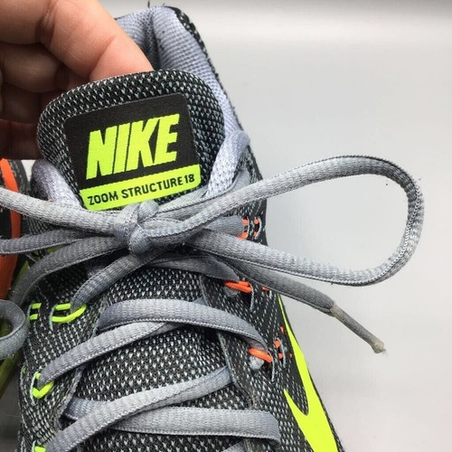 Nike Shoes Mens 12 Air Zoom Structure 18 Running Sneakers Gray Green Low Top - Bild 5 von 8