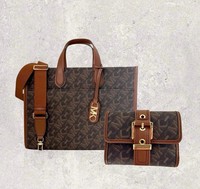 Michael Kors Tasche Shopper Portemonnaie GeldböRse Jet Set Gigi Colby Braun Neu