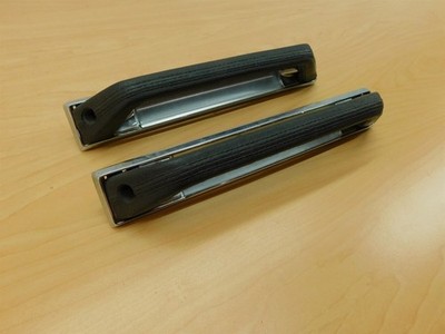INTERIOR DOOR PULL HANDLE-STRAPS ONE PAIR BLACK ORIG. 1968 NEW YORKER 68NY1-4T7