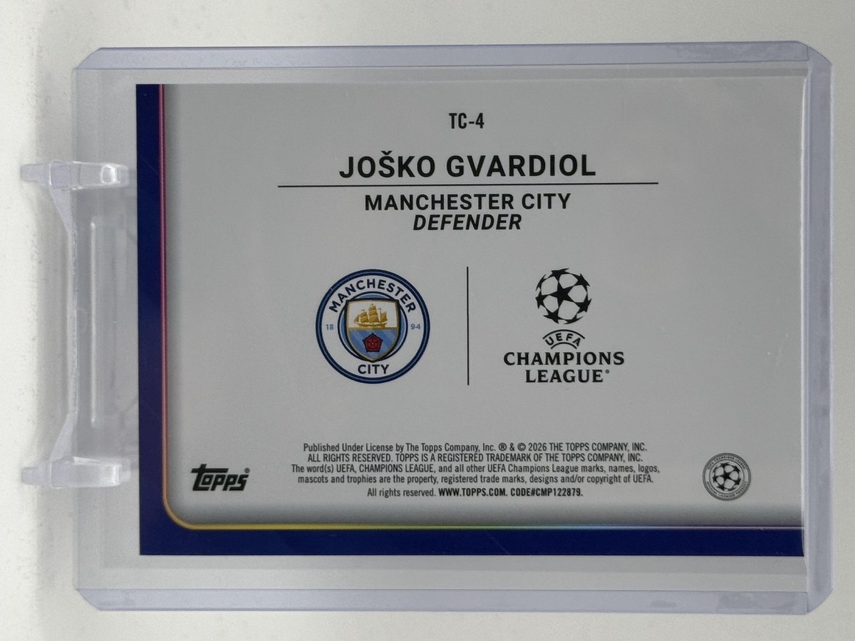 大会優勝カード　4点 2025-26 Topps UEFA Club Competitions #TC-4 Joško Gvardiol Trophy