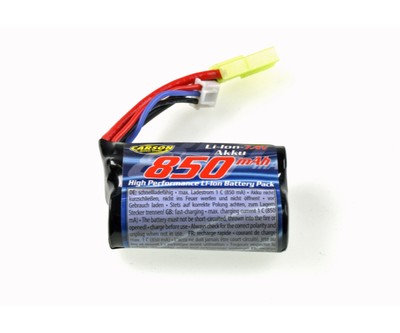 Carson Li-Ion Akku 7,4V 850mAh Mini-Tamiya   Ersatzakku für RC-Boote & Fahrzeuge