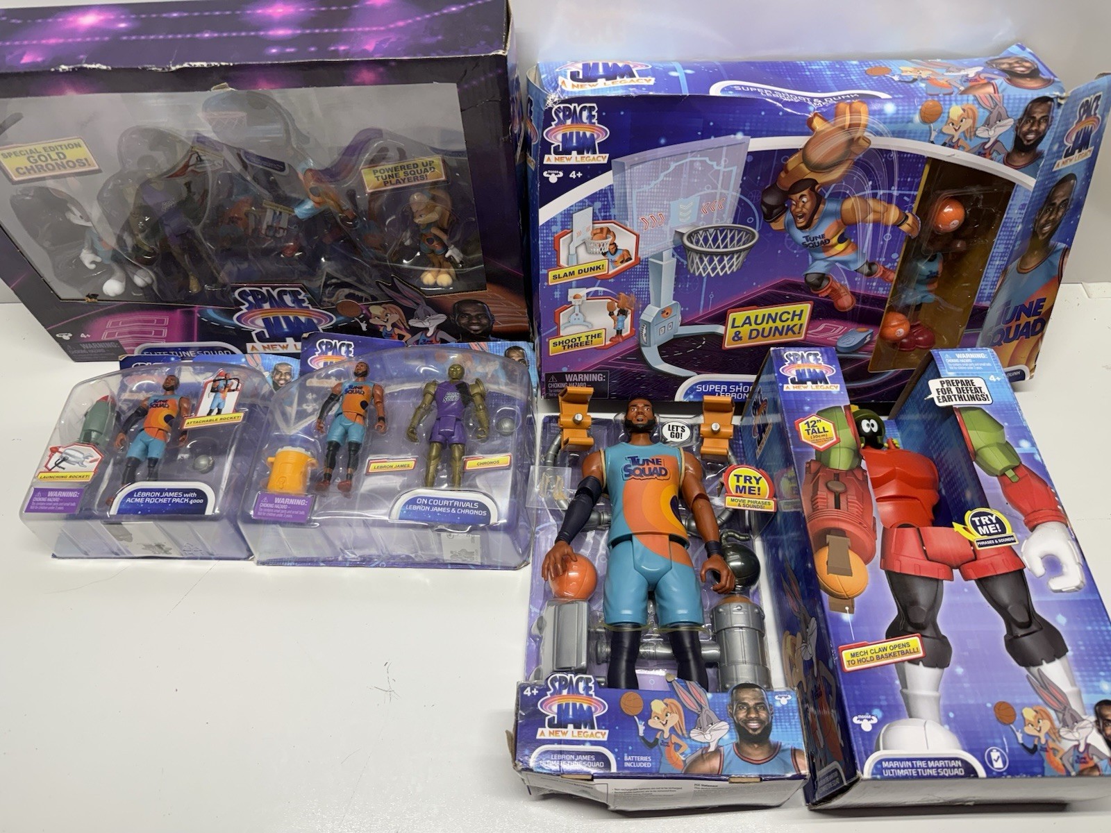Space Jam Un Nuevo Legado Juguete Lote Figuras Juegos LeBron James Marvin Martian