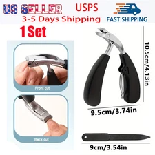 Upgraded Angled Head Large Mouth Nail Clipper for Seniors Thick Nails
