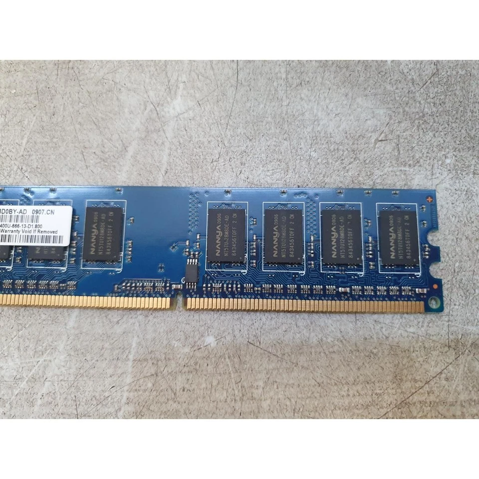 Nanya NT1GT64U88D0BY-AD Memory Module 1GB DDR2 SDRAM 800MHz CL6 240-Pin DIMM - Image 3 of 4