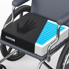 Cooling Gel Wheelchair Seat Cushion for Sciatica, Back, Pressure Sore and Ulcer