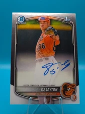 2024 Bowman Chrome 1st Bowman DJ Layton Prospect Auto Baltimore Orioles