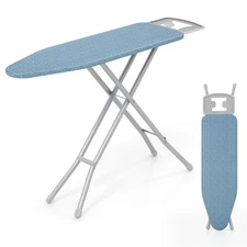 57" x 15" Foldable Ironing Board w/ 7-Level Height Heat-resistant Ironing Cover