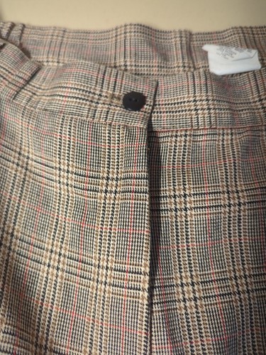 Size 16 Lloyd New York Houndstooth Plaid High Waisted Walking Shorts Preowned - Picture 2 of 3