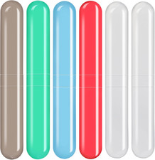6 Pack Travel Toothbrush Case Breathable Portable Toothbrush Holder Plastic Toot