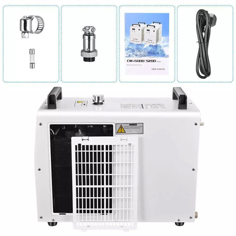Monport 6L Water Chiller CW-5200 for 50W-150W CO2 Laser Tubes CO2 Laser Engraver