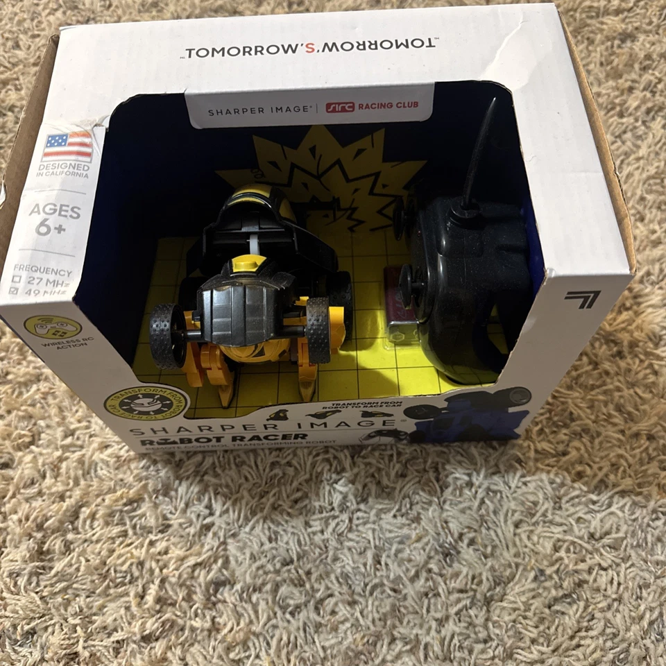 Sharper Image Robot Racer Remote Control Transforming Robot -Blue- NEW Brand New - Image 2 of 4