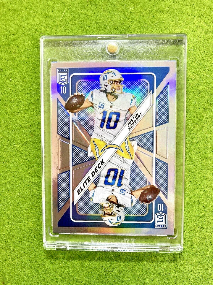 Justin Herbert SILVER PRIZM ELITE DECK CARD CHARGERS SP 2023 Elite MAKE AN OFFER