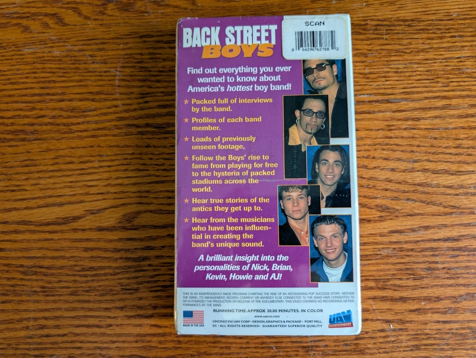 BRAND NEW Backstreet Boys (VHS; 1997) Never Seen Footage RARE Sealed OOP - Image 2 of 4