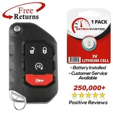 Remote Start Flip 4btn Key Fob For Jeep (OHT1130261)