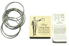 Vtg NOS 1960s - 1970s Rare Magic Trick Gag - Adams Chinese Linking Rings