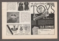 1938 F.A.O SCHWARZ TOYS Magazine AD~Busy Coal Mine~WALDHORN ANTIQUES/New Orleans