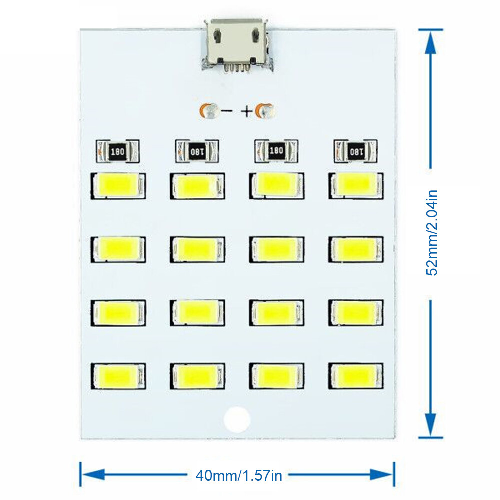 8 LED Panel Licht 5V MicroUSB – Weißes SMD 5730 Licht Für DIY & Beleuchtung