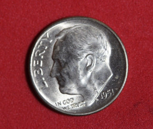 1951-S ROOSEVELT SILVER ONE DIME #P26739