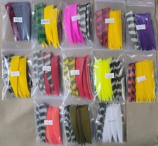 Trueflight 4" Shield Cut Combo Pack  LW or RW Feathers - 12 Solid/ 6 Barred