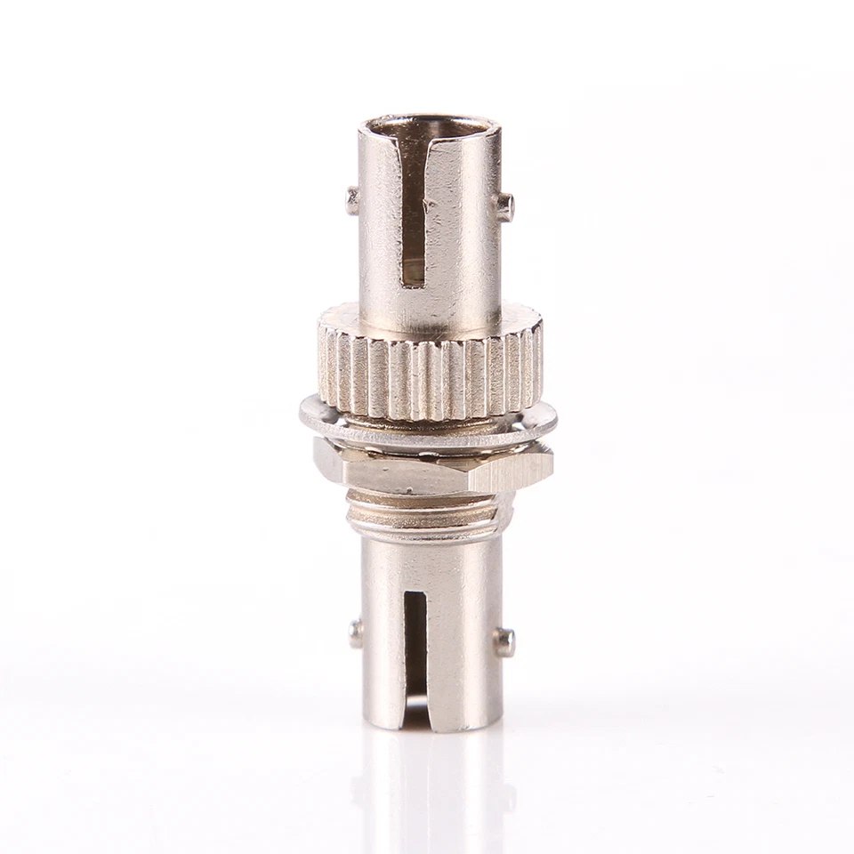 10pc ST-ST Fiber Optic Adapter Connector Optical Coupler Metal Single Multi Mode - Image 2 of 4