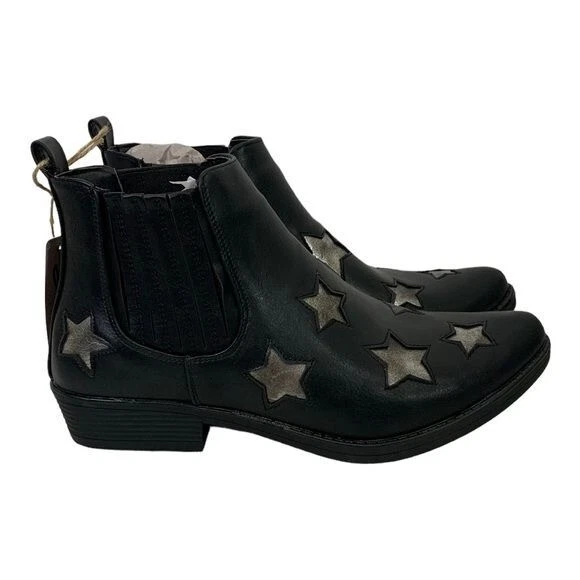 Seven7 Rockstar Ankle Bootie Western Boots Womens Size 11 Black
